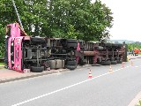 Umgestürzter LKW am Fort Luise